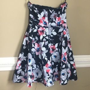 Express Floral Fit and Flare mini dress